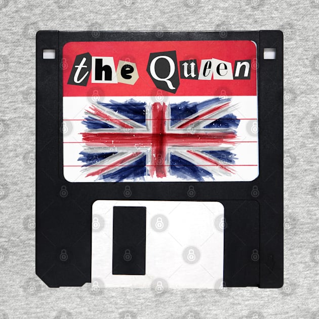 God save the Queen Floppy Disk Retro by Safari Shirts